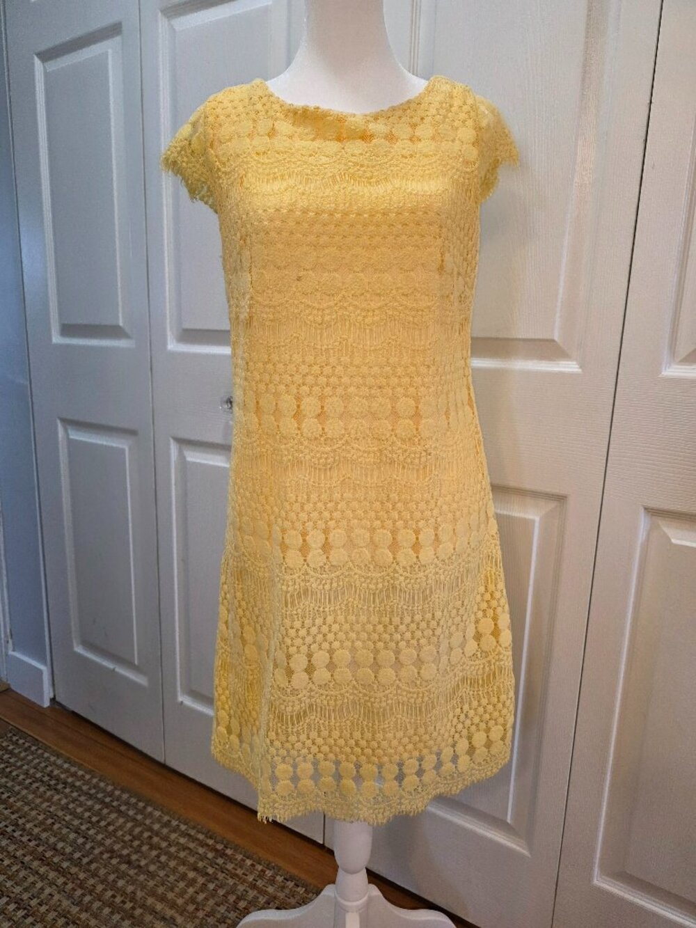 Dress Barn Crocheted-look dress